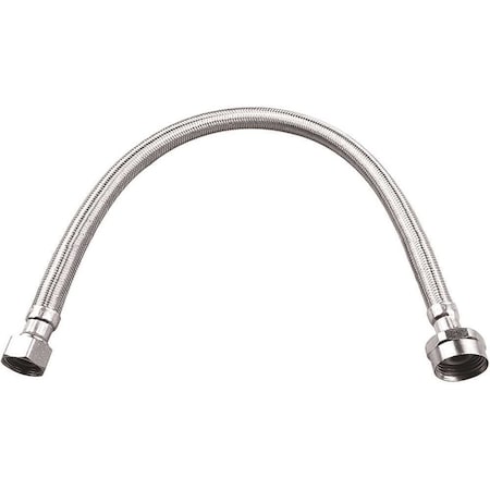 Durapro 1/2 in. FIP x 7/8 in. Metal Ballcock x 12 in. Braided Stainless Steel Toilet Connector 275131